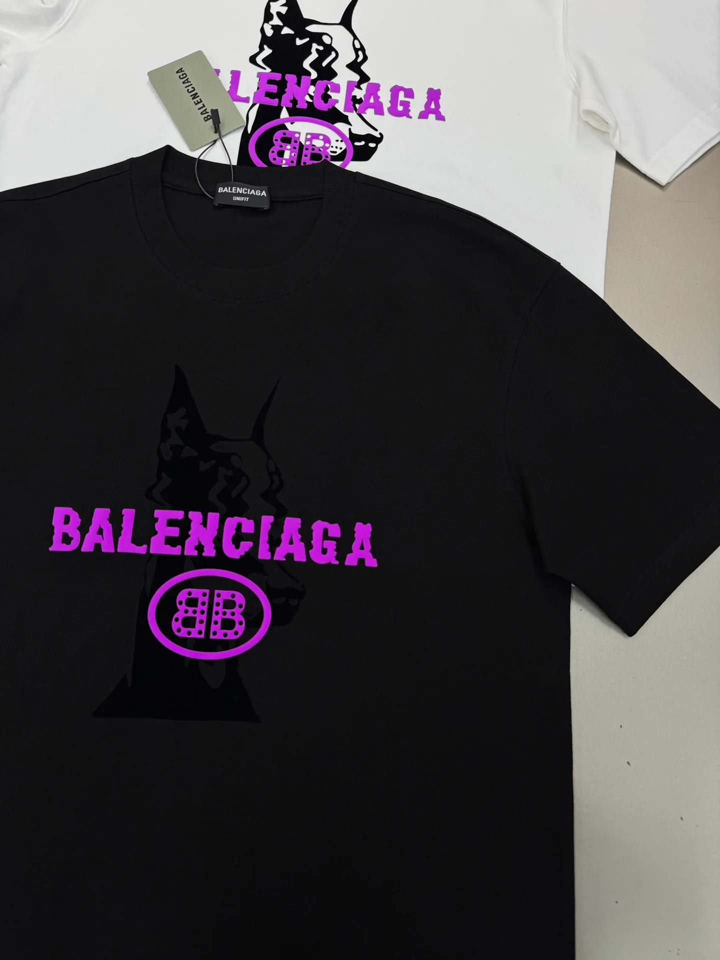 ⚜️Balenciaga New Arrival T. Same Style❤️New Arrival T ， 280g ， Breathable， ！ Black +Purple“BALENCIAGA” ， . ✨ ， ， ！ ， ， ！ ！ ：Black. .White.Sizes：S-3XL ‼️（175/145 L）